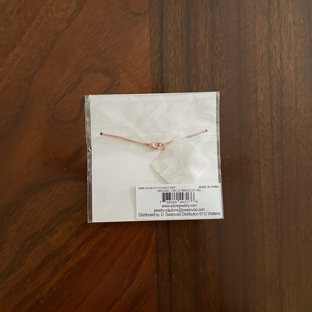 Swavorski Adore Jewelry Organic Circle Bracelet Rose Gold Crystal - Picture 4 of 8